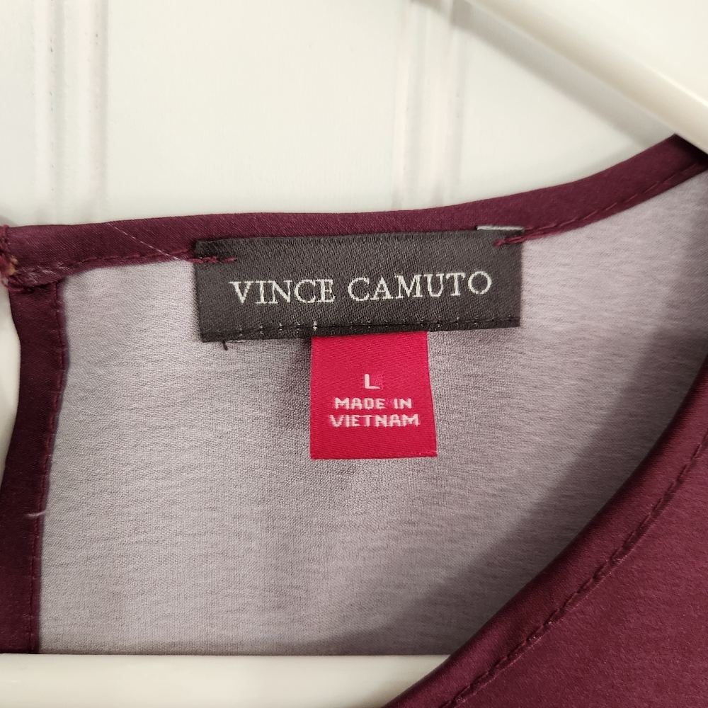 Vince Camuto | NWT Wonderwall Satin Maxi Dress Sweet Plum Large - Picture 8 of 13